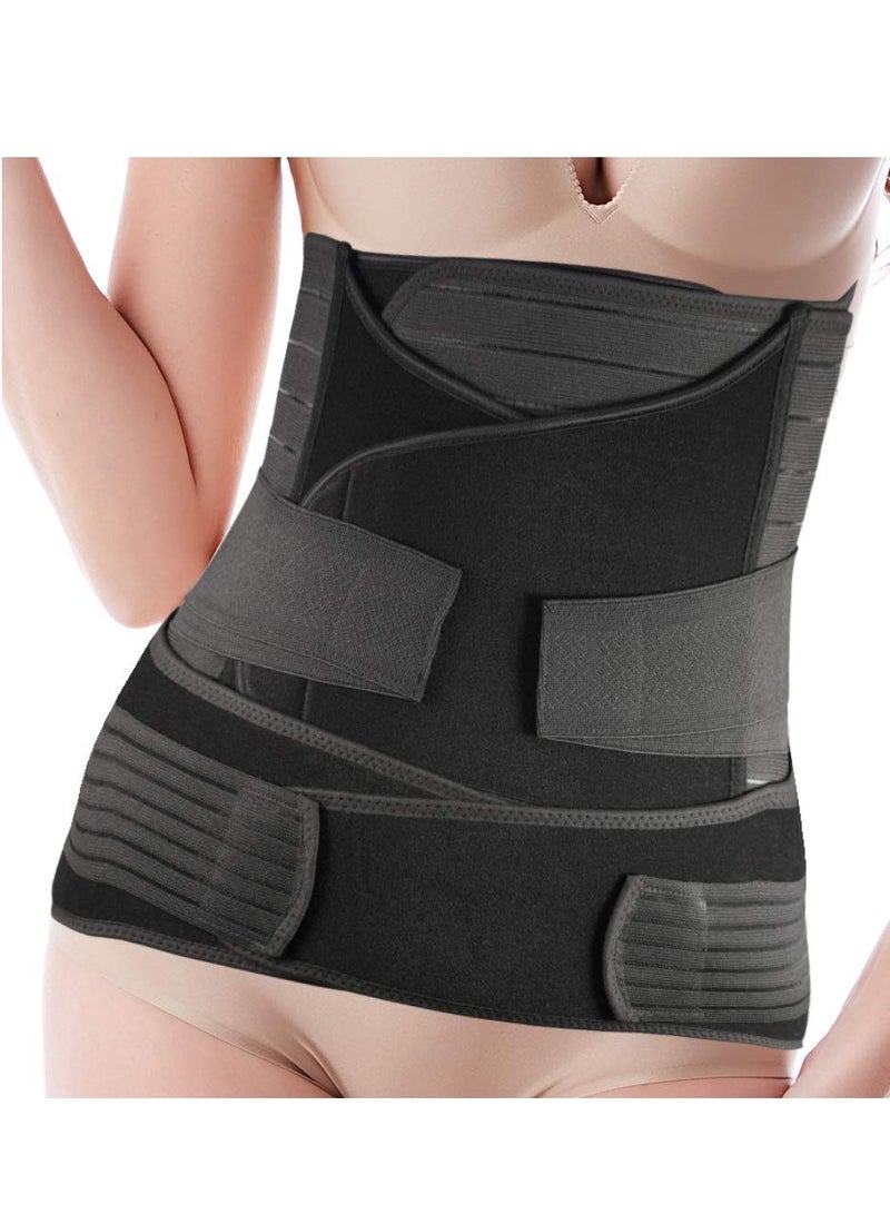 حزام لف البطن بعد الولادة 3 في 1، حزام استعادة البطن، الخصر، حزام الحوض، مشد نحيف - Image 1